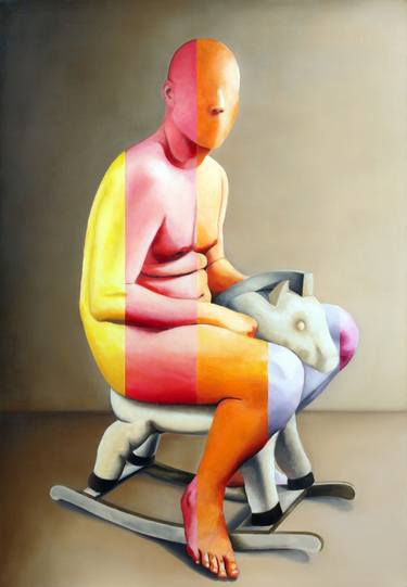 Original Surrealism Men Paintings by Simone Miani