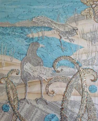 Saatchi Art Artist Sarah Bishop; Collage, “Wading Birds” #art