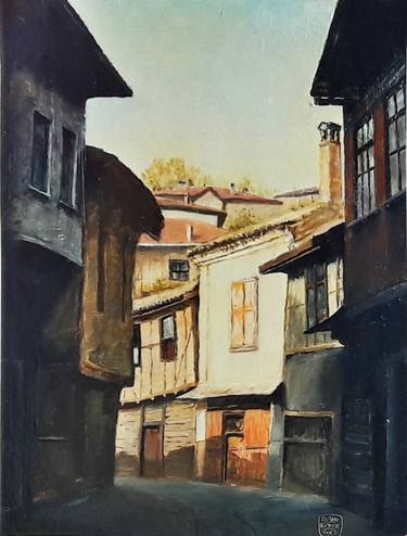 Original Realism Cities Paintings by Husnu Konuk