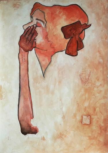 Original Expressionism People Paintings by Husnu Konuk