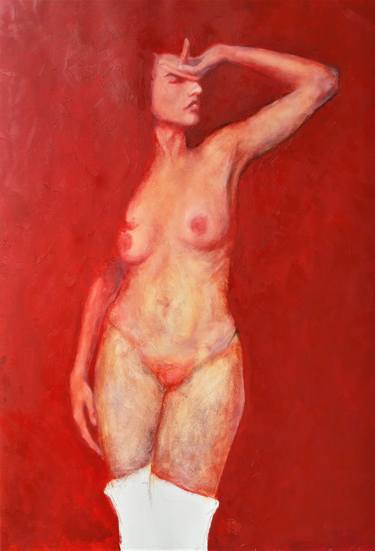 Original Expressionism Nude Paintings by Husnu Konuk