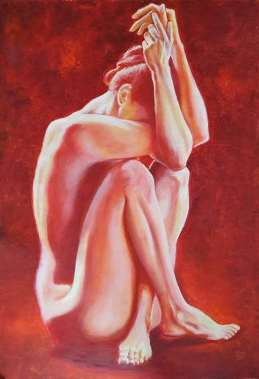 Original Figurative Nude Paintings by Husnu Konuk