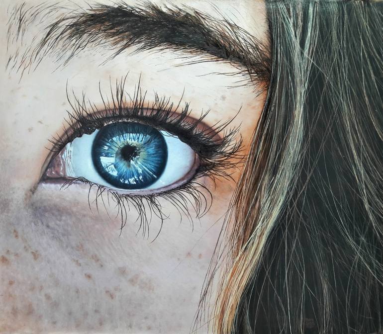 woman eye art