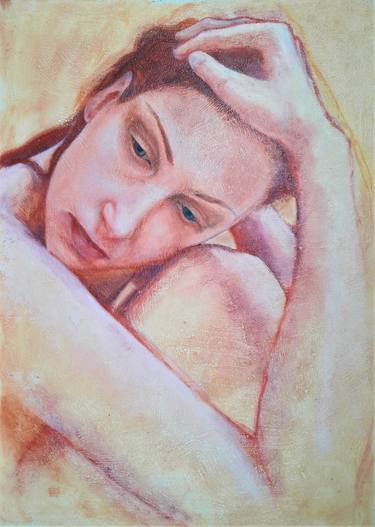 Original Expressionism Women Paintings by Husnu Konuk