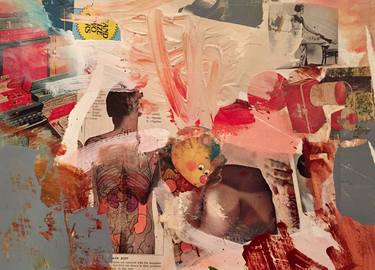 Original Abstract Expressionism Abstract Collage by Scott Hunter