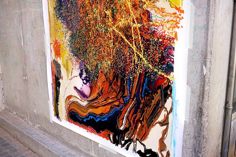 Original Fine Art Abstract Painting by Adrian Astorga