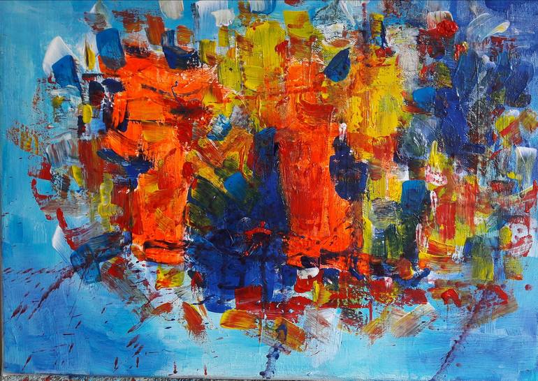 Original Abstract Painting by Guerry Christiane  Abstract Expressionism Art on Canvas  DREAMS