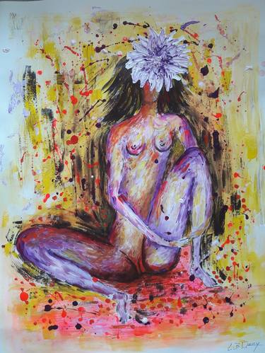Original Expressionism Women Paintings by Guerry christiane