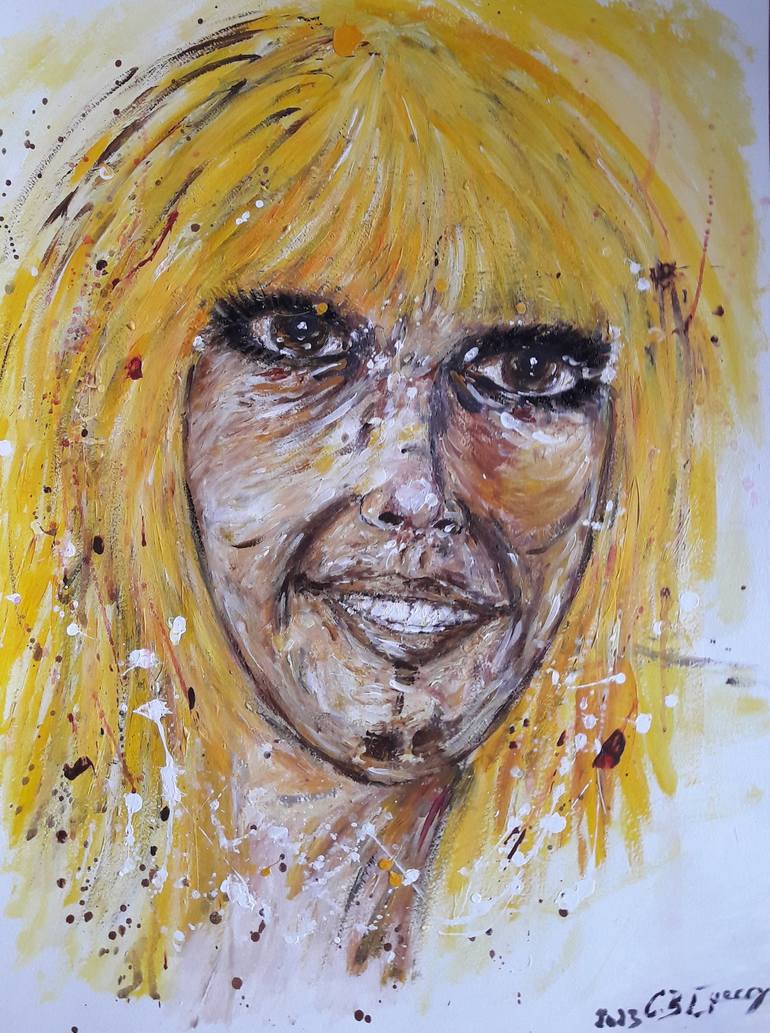 Original People Painting by Guerry Christiane  Contemporary Art on Paper  THE ARTIST