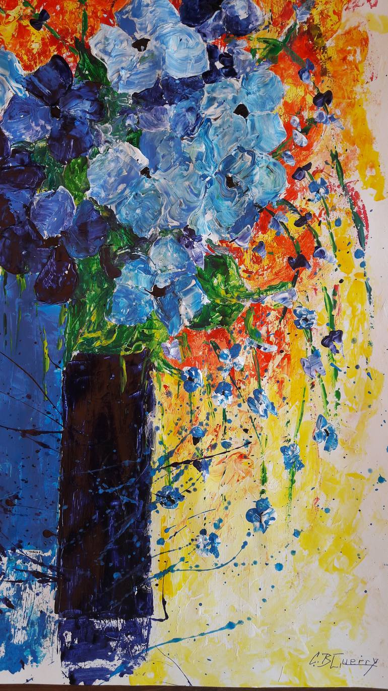 Original Contemporary Floral Painting by Guerry Christiane