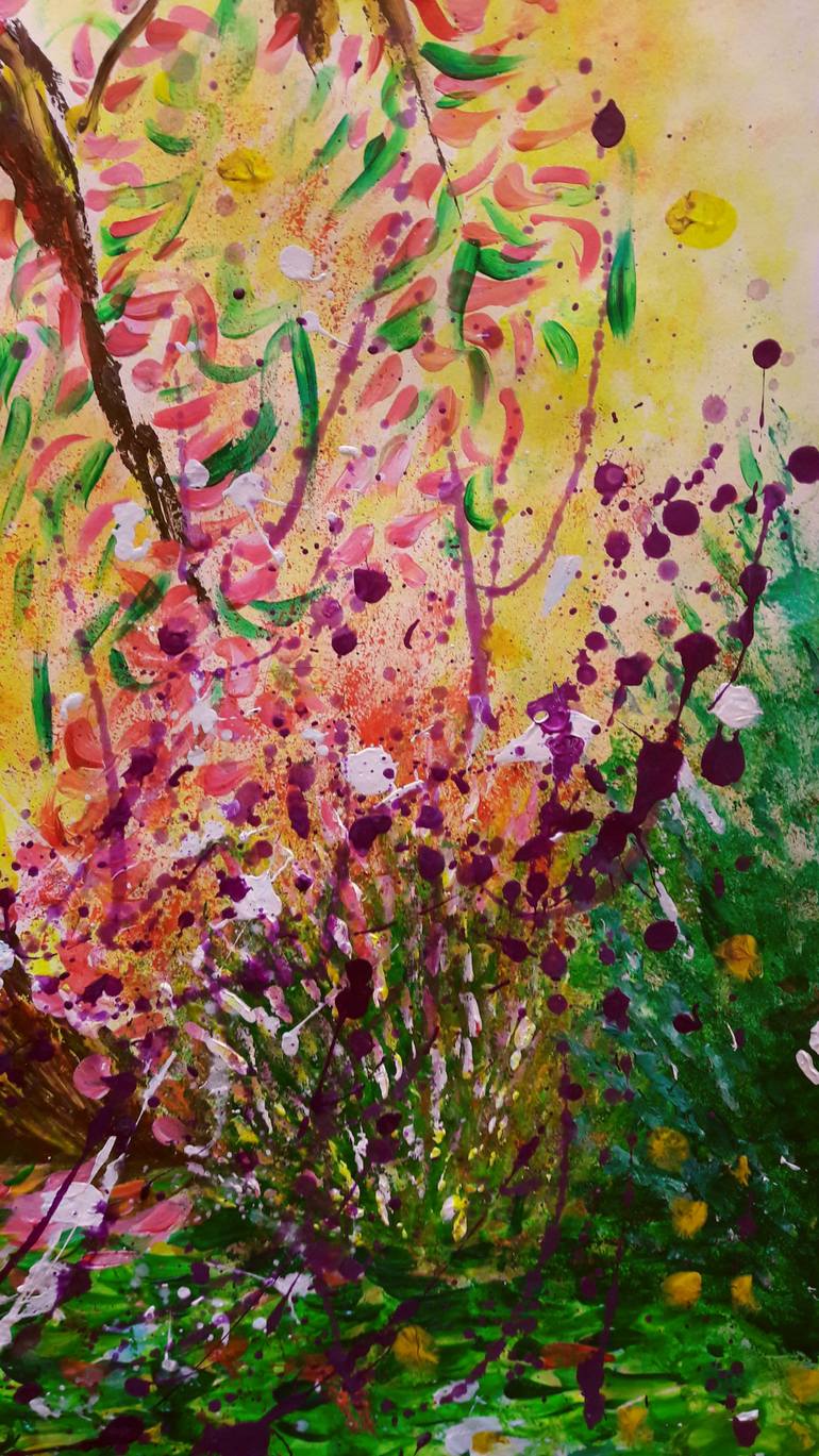 Original Art Deco Floral Painting by Guerry Christiane