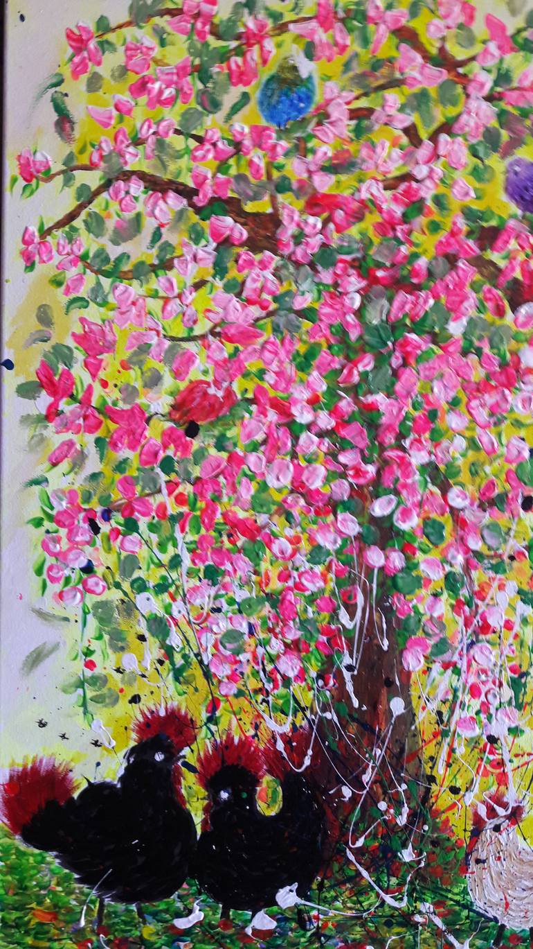 Original Floral Painting by Guerry christiane