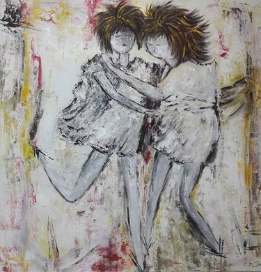 Print of Expressionism Love Paintings by Guerry christiane