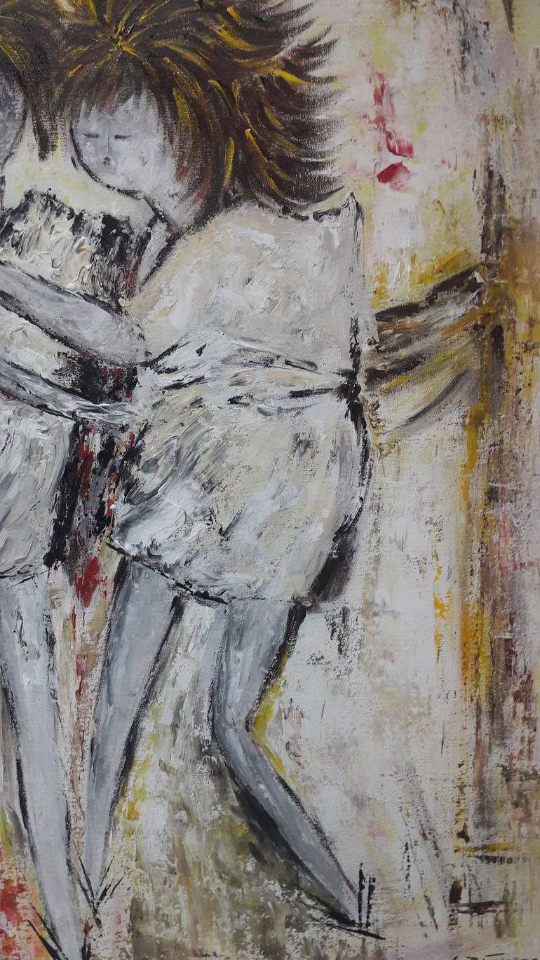 Original Expressionism Love Painting by Guerry Christiane