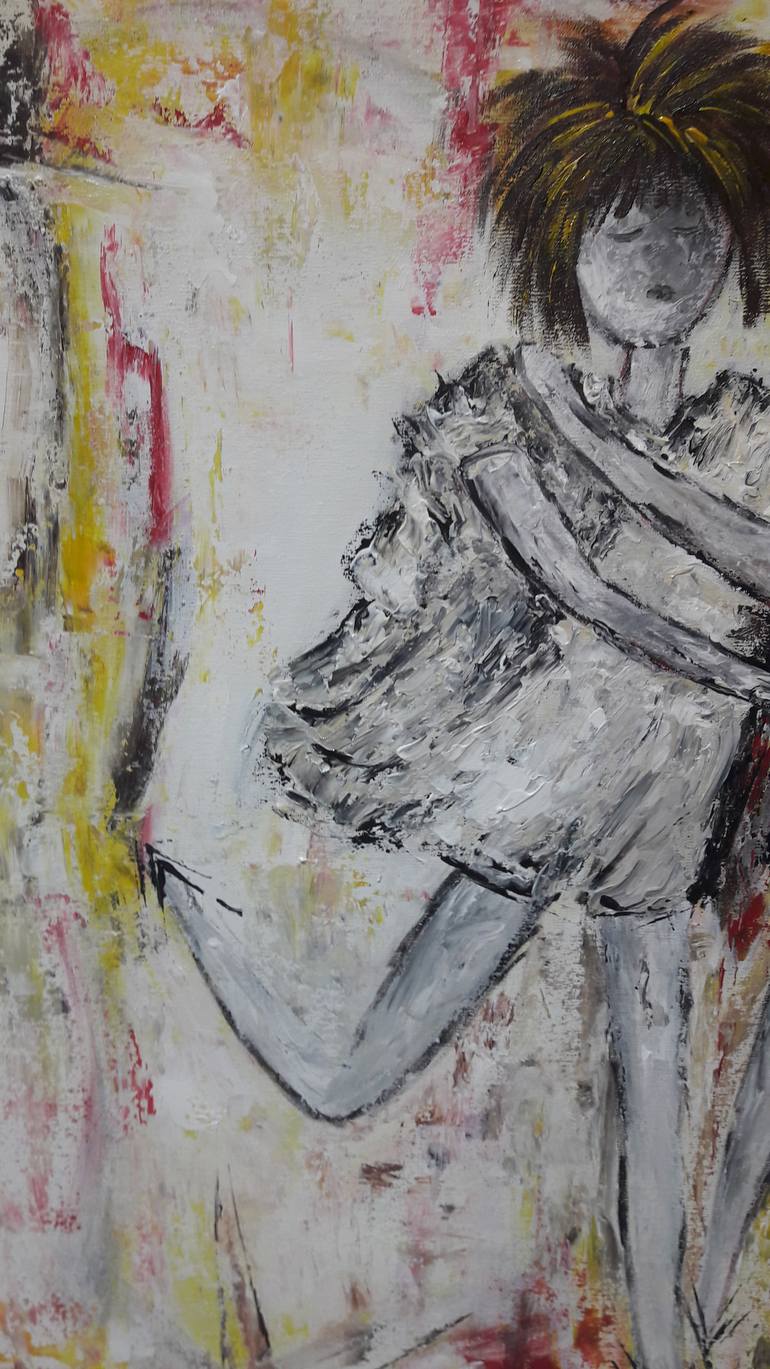Original Expressionism Love Painting by Guerry Christiane