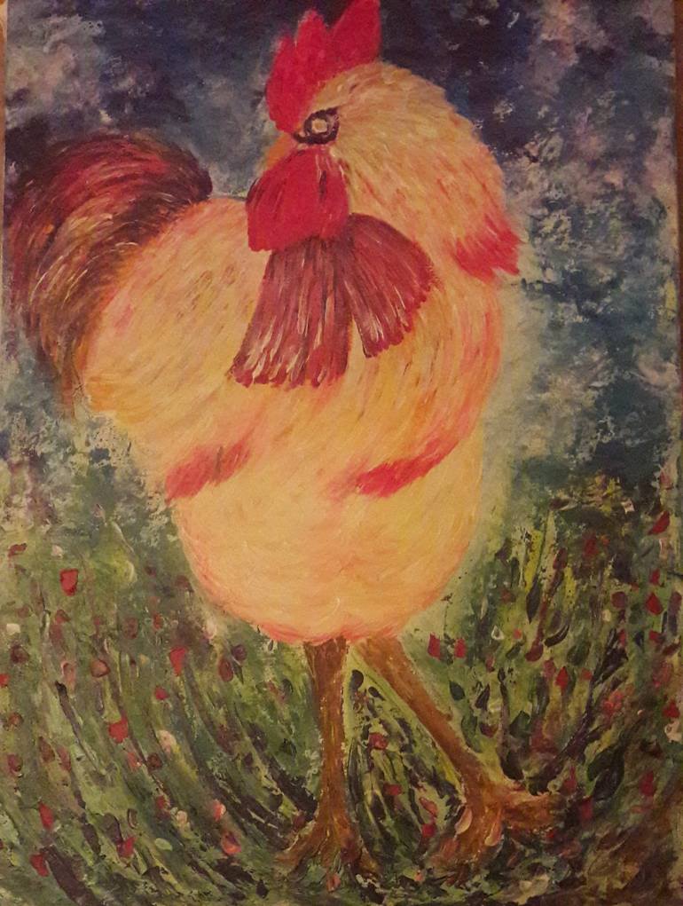 Original Art Deco Animal Painting by Guerry Christiane