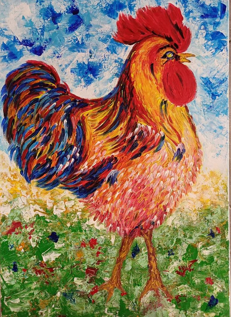 Original Animal Painting by Guerry Christiane  Contemporary Art on Canvas  VICTORIA