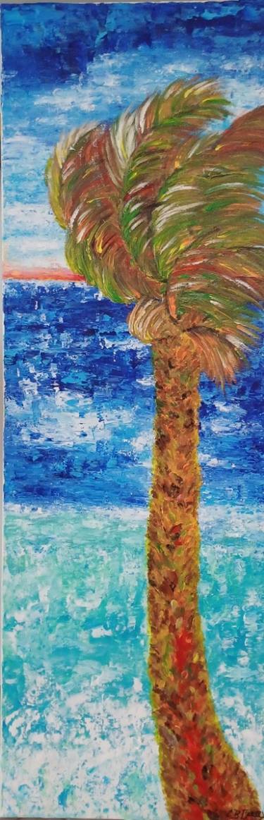 Original Expressionism Beach Paintings by Guerry christiane