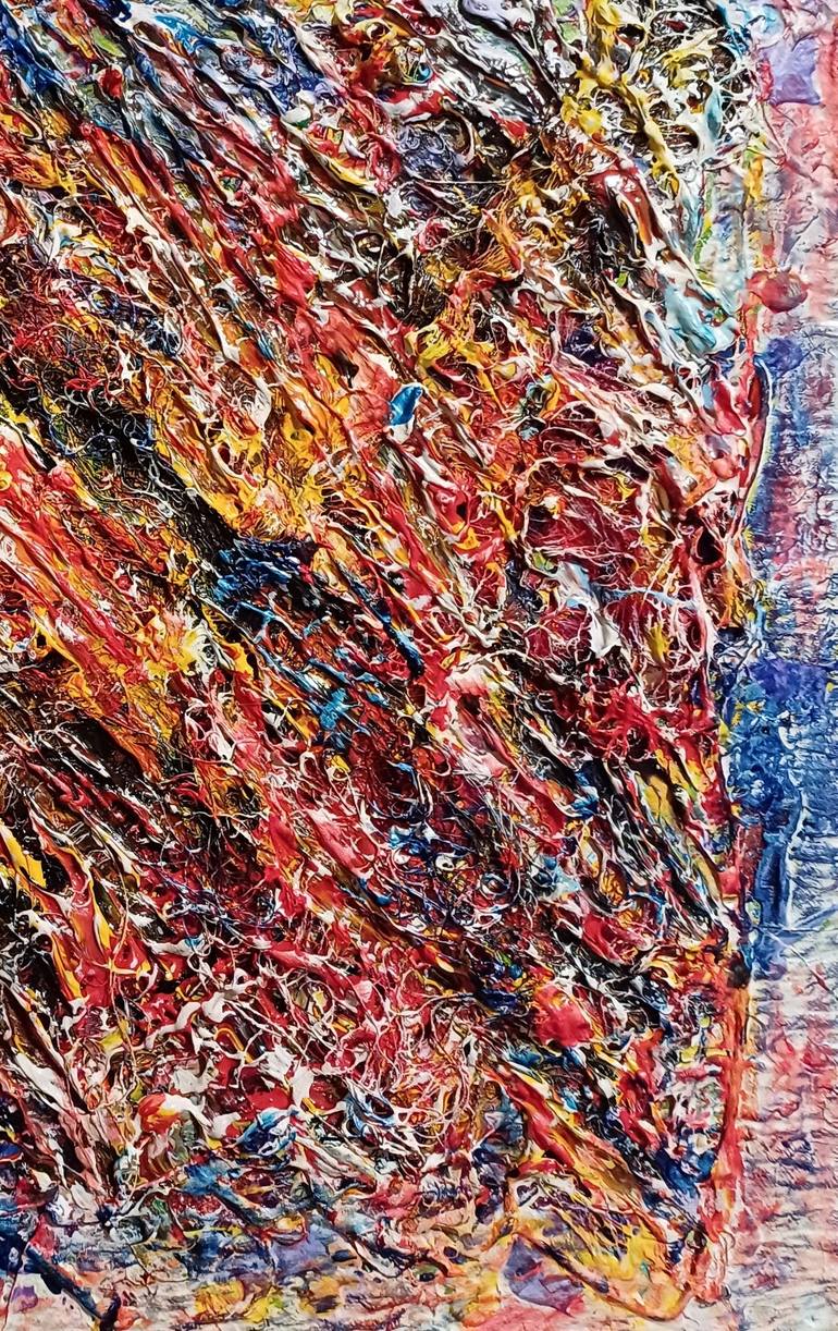 Original Abstract Expressionism Abstract Mixed Media by Guerry Christiane