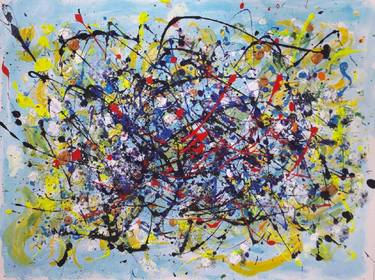 Original Abstract Expressionism Abstract Painting by Guerry Christiane