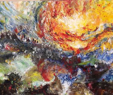Print of Expressionism Outer Space Paintings by Guerry christiane