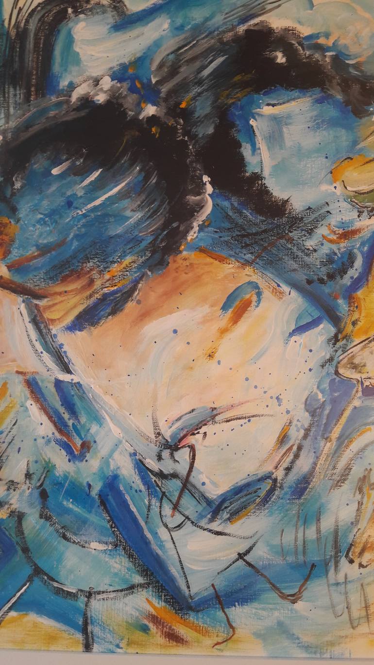 Original Abstract Expressionism Travel Painting by Guerry Christiane