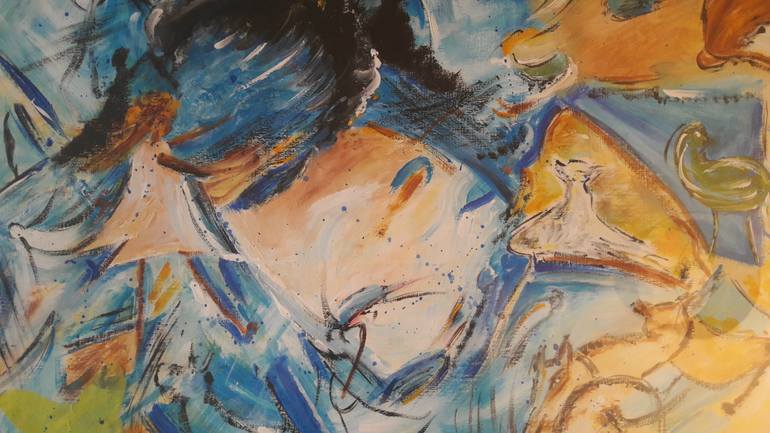 Original Abstract Expressionism Travel Painting by Guerry Christiane