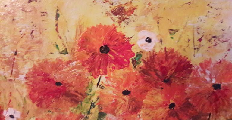 Original Floral Painting by Guerry christiane