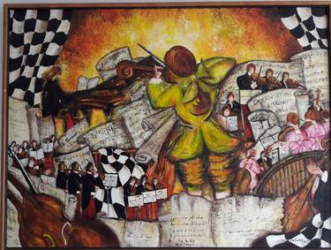 Print of Figurative Music Paintings by Guerry christiane