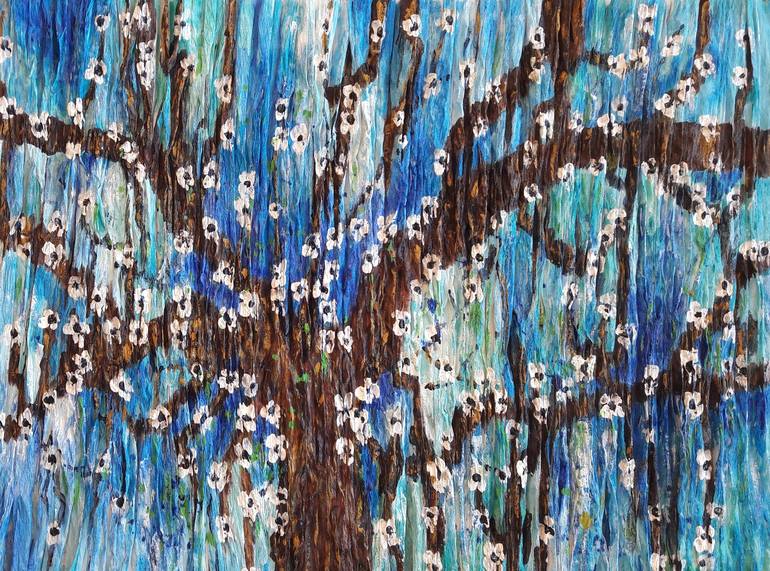 Original Art Deco Floral Collage by Guerry Christiane