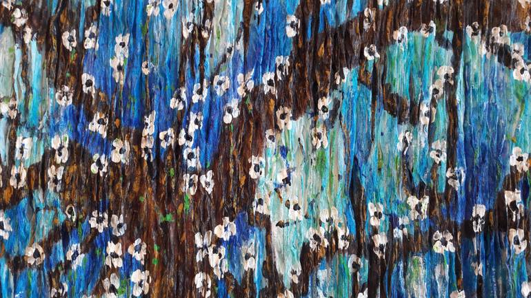 Original Art Deco Floral Collage by Guerry Christiane
