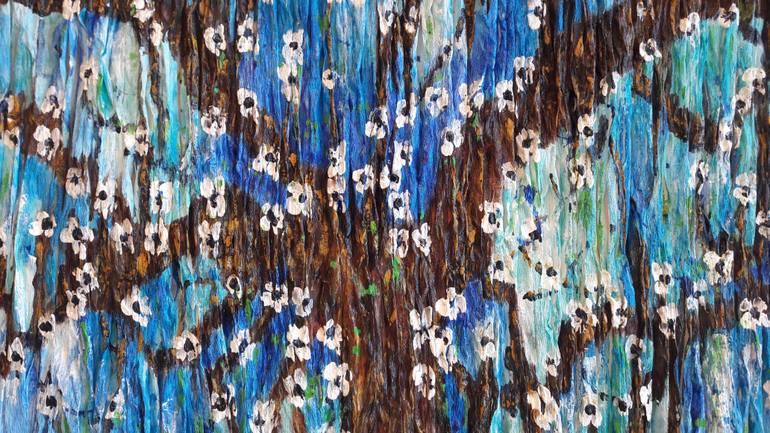 Original Art Deco Floral Collage by Guerry Christiane