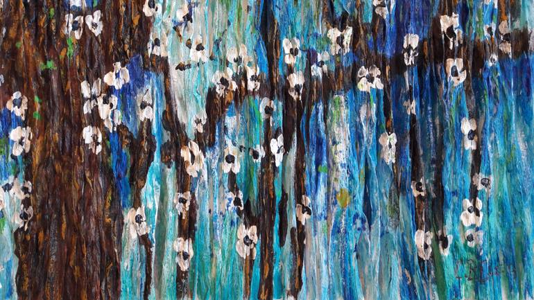 Original Art Deco Floral Collage by Guerry Christiane