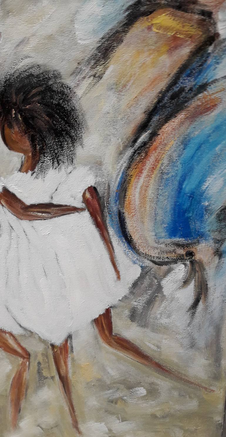 Original Expressionism Children Painting by Guerry Christiane