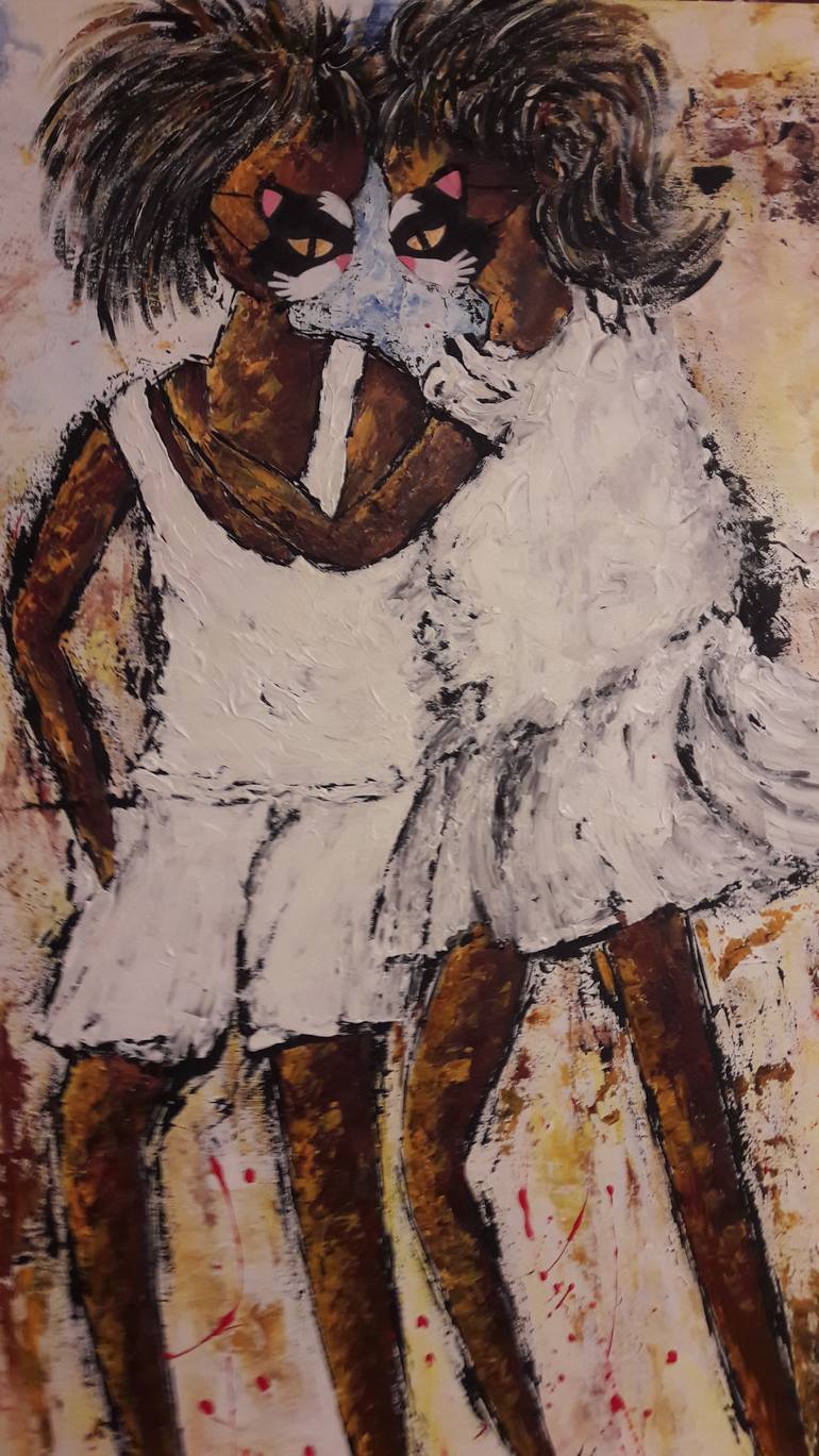 Original Conceptual Love Painting by Guerry Christiane