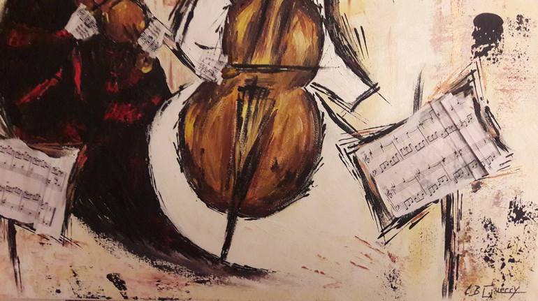 Original Figurative Music Painting by Guerry christiane
