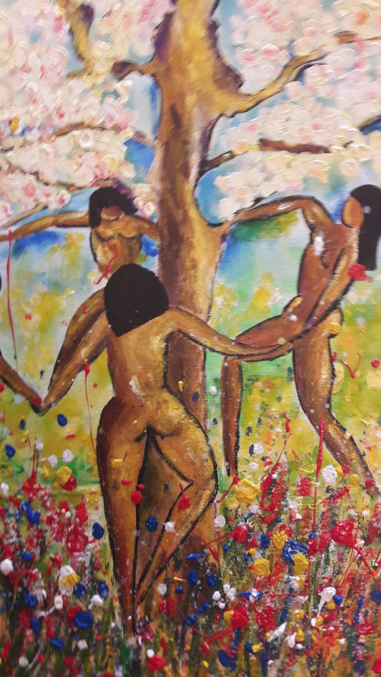 Original Expressionism Garden Painting by Guerry Christiane