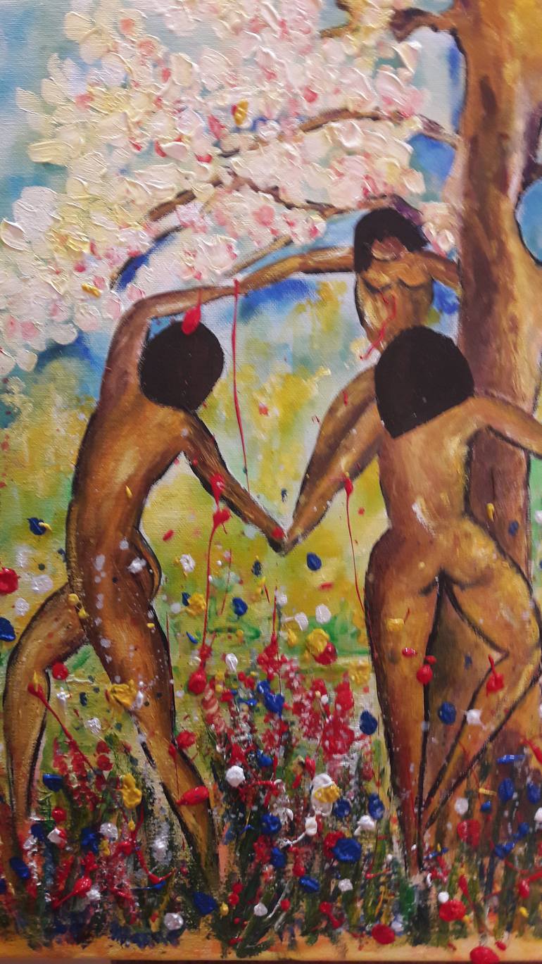 Original Expressionism Garden Painting by Guerry Christiane