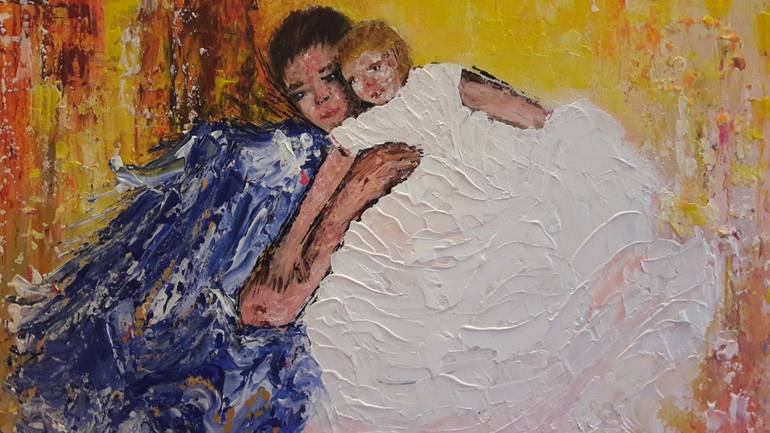 Original Family Painting by Guerry christiane