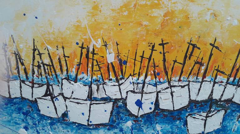 Original Seascape Painting by Guerry christiane