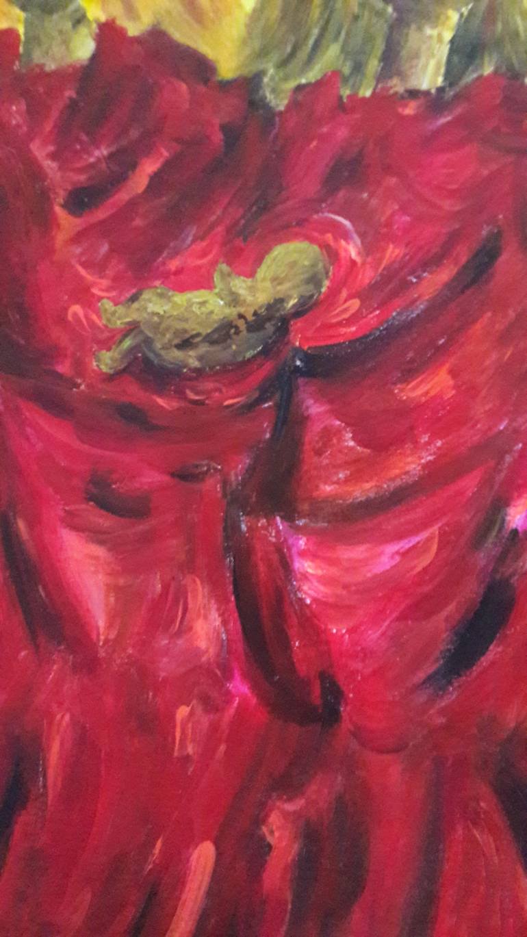 Original Expressionism Love Painting by Guerry Christiane