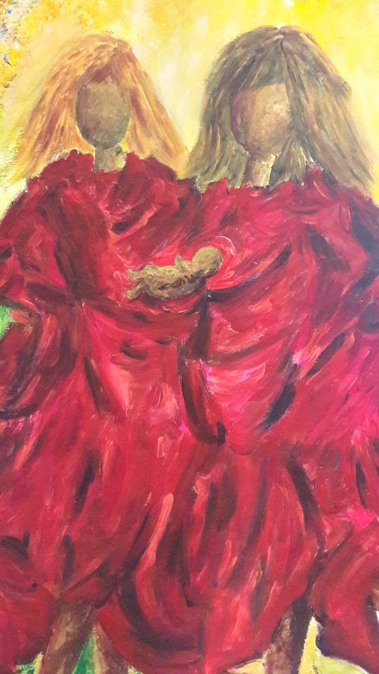 Original Expressionism Love Painting by Guerry Christiane