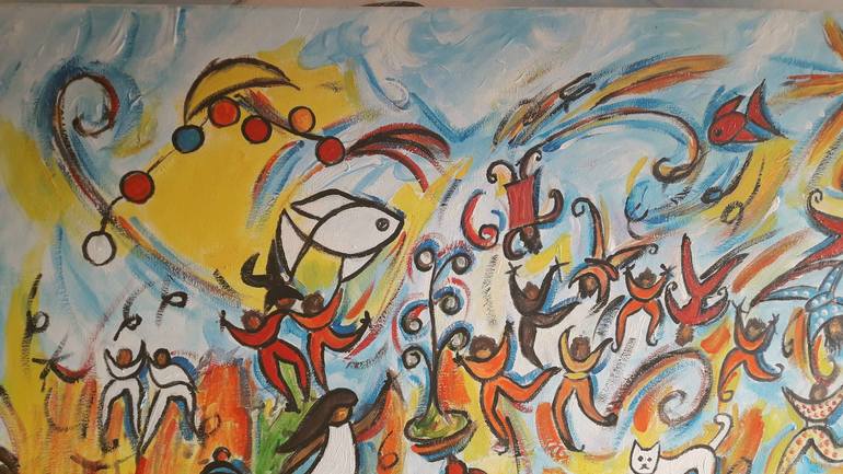 Original World Culture Painting by Guerry christiane