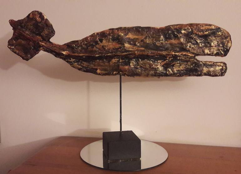 Original 3d Sculpture Fish Sculpture by Guerry christiane