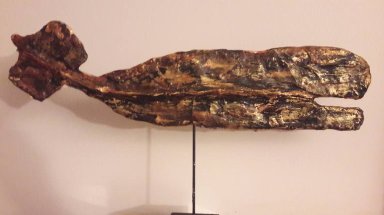 Original 3d Sculpture Fish Sculpture by Guerry christiane