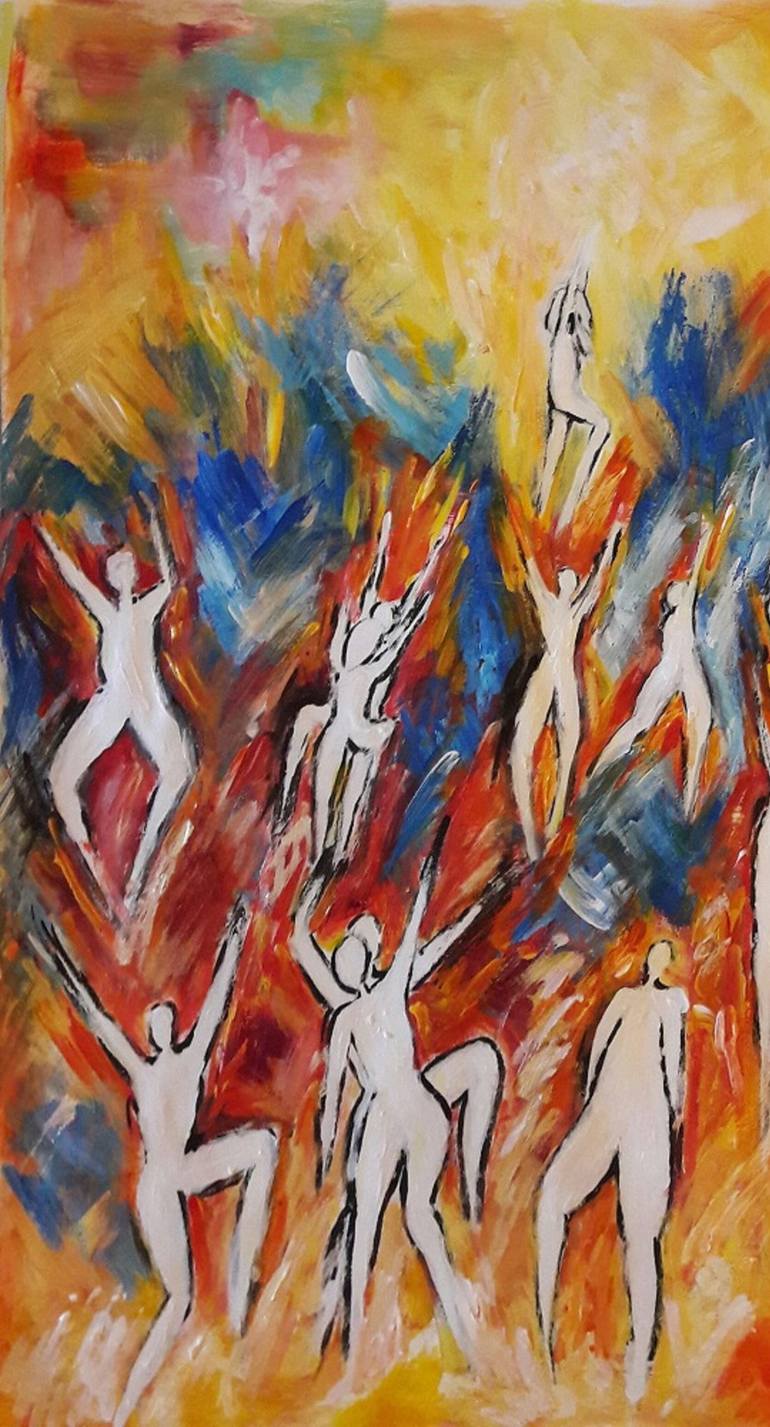 Original People Painting by Guerry christiane