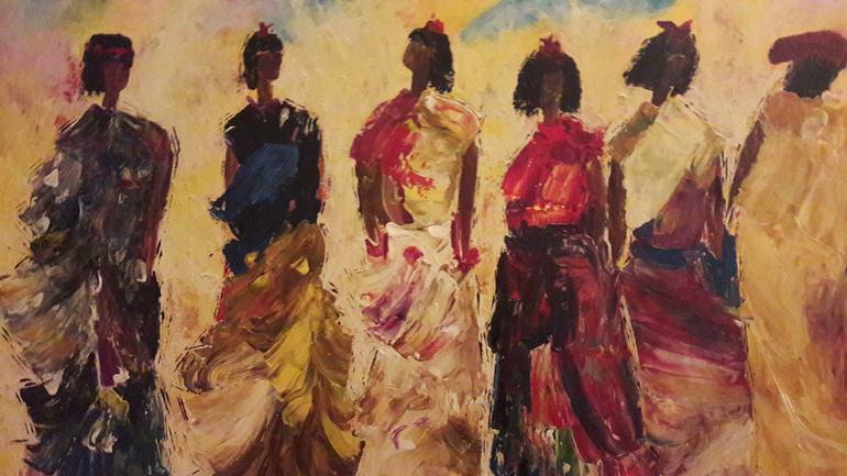 Original Contemporary Women Painting by Guerry christiane
