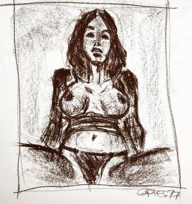 Original Abstract Expressionism Erotic Drawings by Gatis Akmentiņš