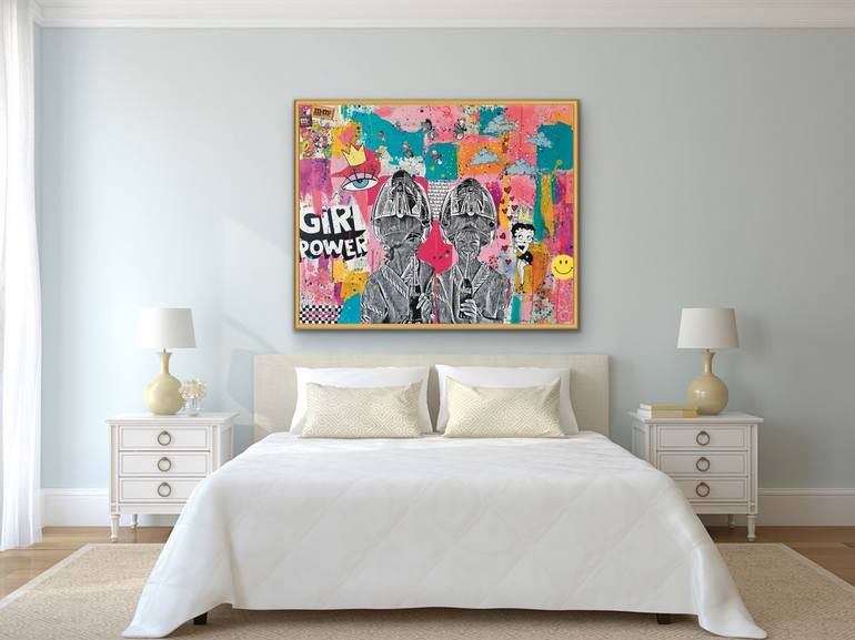 Original Modern Women Mixed Media by Erika C Brothers