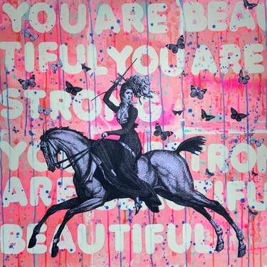 Print of Horse Collage by Erika C Brothers